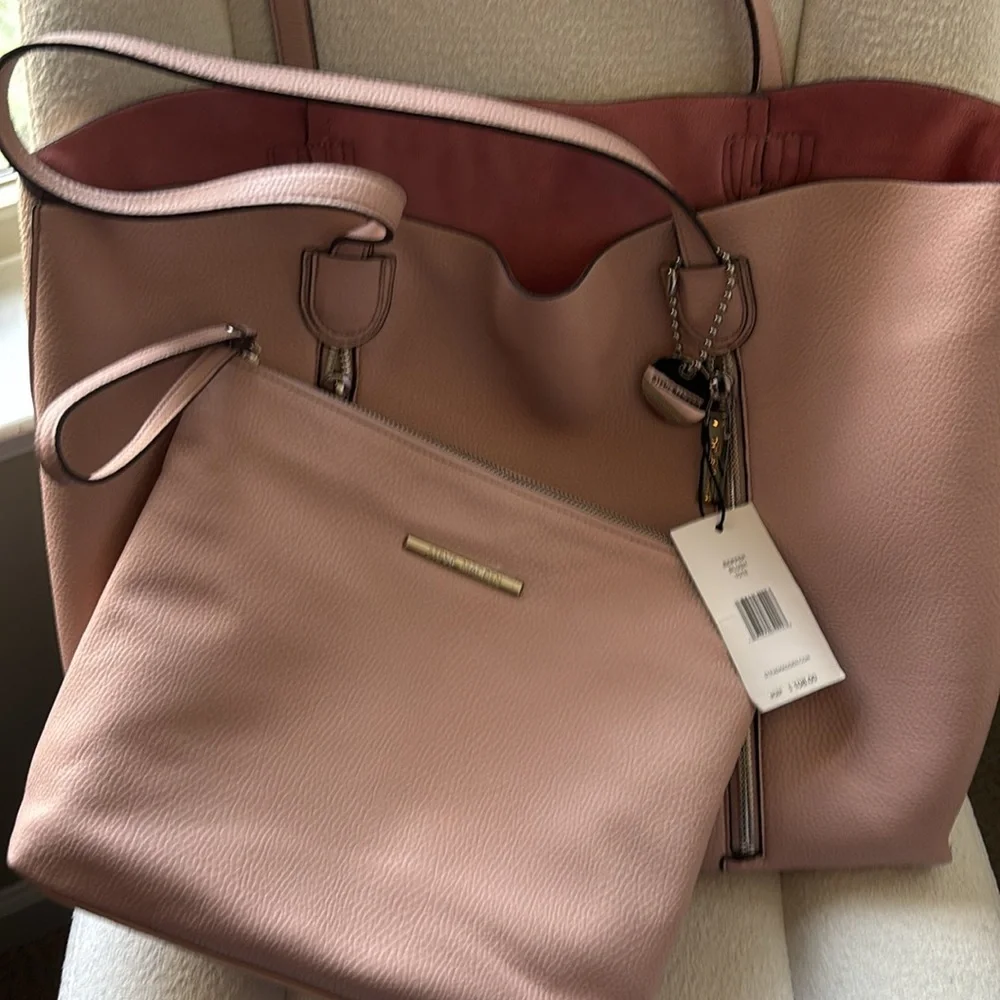 Steve Madden Tote with matching clutch, blush colored, NWT! - Picture 2 of 10